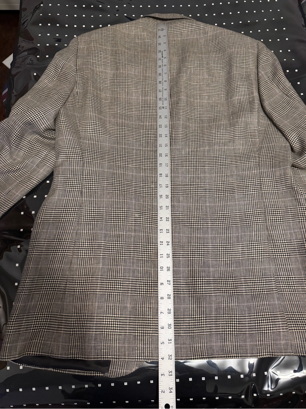 Polo by Ralph Lauren Glen Plaid Sport Coat in White/Black Wool & Flax 42L READ - Picture 14 of 16